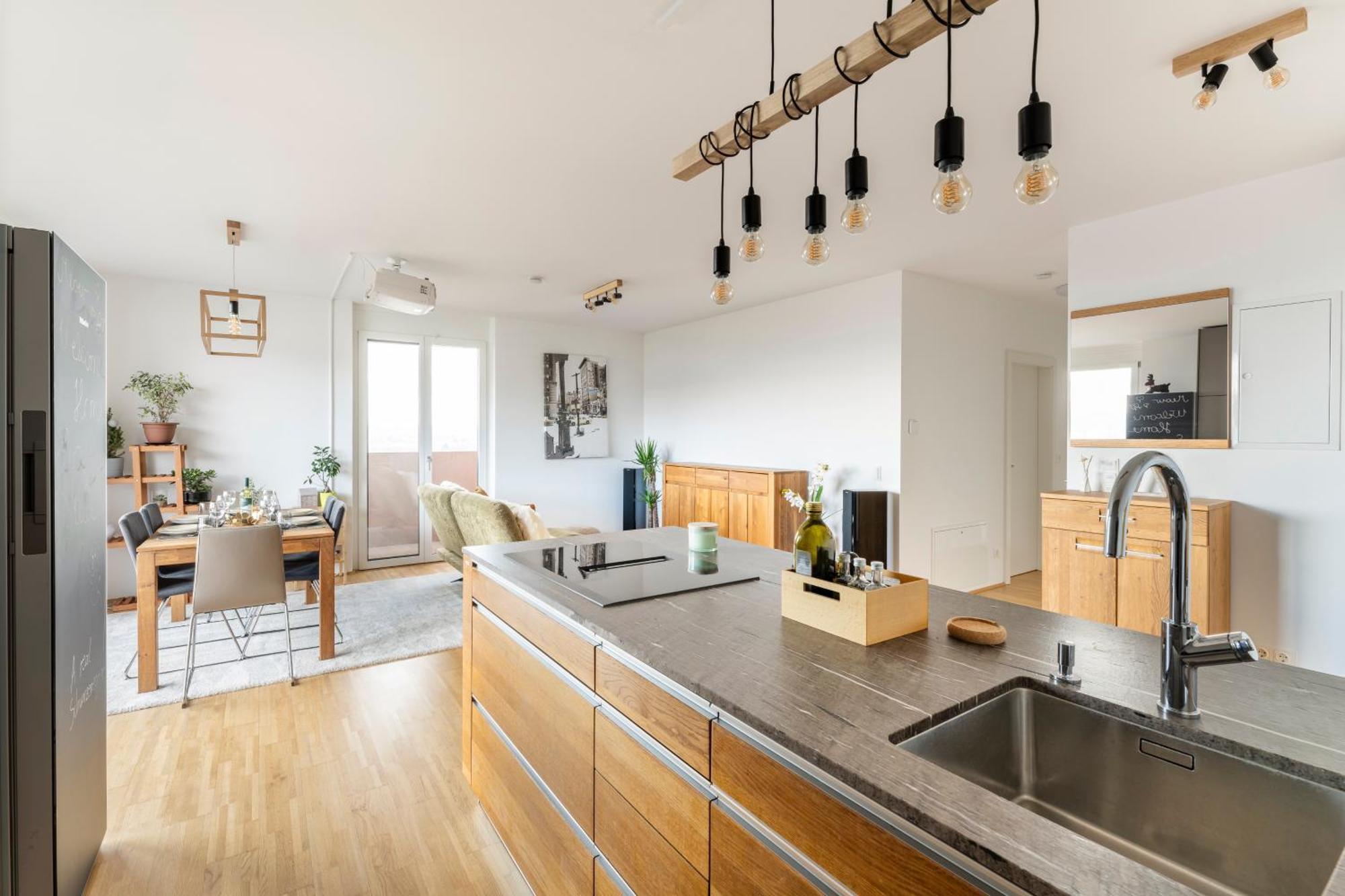 Edler Wohnraum Panoramablick 3 Sz Boxspringbetten, E-Ladestation, Kaffeevollautomat, Klima, Lift, Terrasse & 2Xtg Graz Luaran gambar