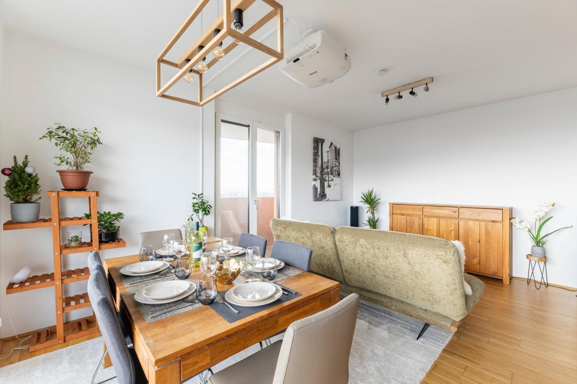 Edler Wohnraum Panoramablick 3 Sz Boxspringbetten, E-Ladestation, Kaffeevollautomat, Klima, Lift, Terrasse & 2Xtg Graz Luaran gambar
